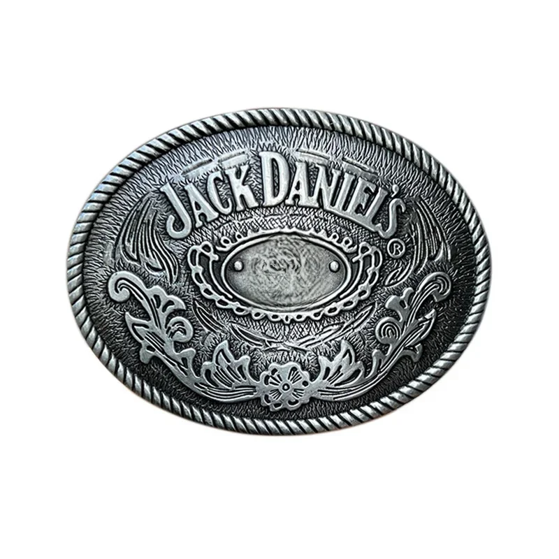 Boucle de ceinture avec lettres anglaises Old Whisky, style occidental