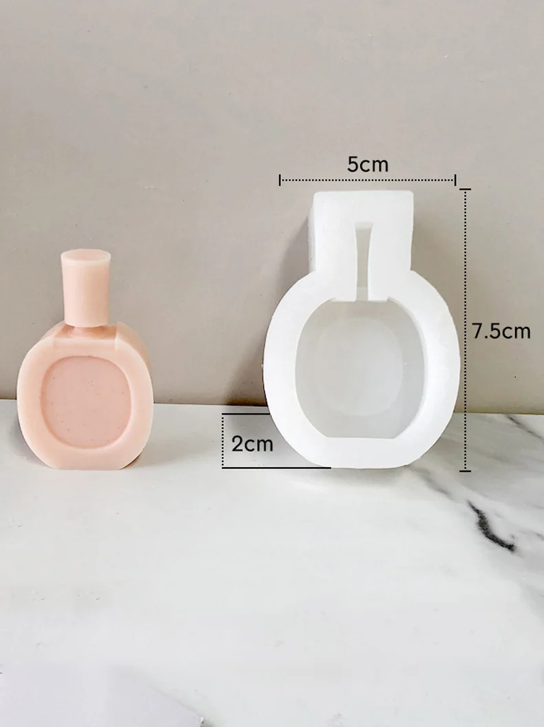 New Make Candle Mold Silicone Geometric Bottle Form Silicone Candle Mould Soy Wax Soap Gypsum Epoxy Mold Candles Making Supplies