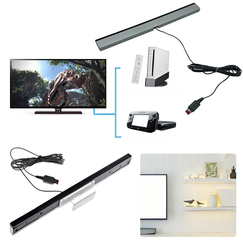 Wired Motion Sensor Receiver com cabo de extensão, infravermelho Ray Sensor Bar, USB Plug, Nintendo