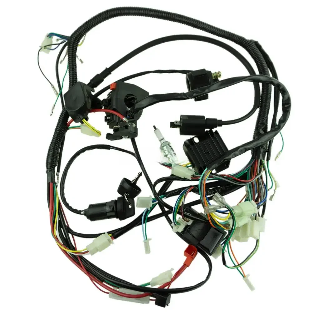 Nowe pełne kable w wiązce krosna cewka zapłonowa CDI dla 150cc 200cc 250cc 300cc Lifan Zongshen ATV Buggy Quad elektryczny silnik rozruchowy — zdjęcie 2