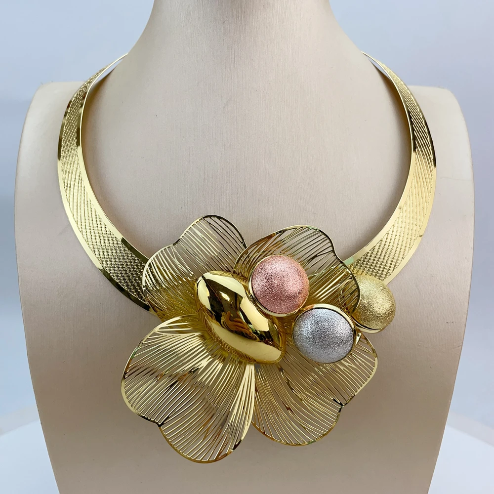 EMMA موضة 4 قطعة Waterdrop الفاخرة البرازيلي مجموعات مجوهرات للنساء حفل زفاف دبي مجموعات مجوهرات الزفاف FHK20777 #2