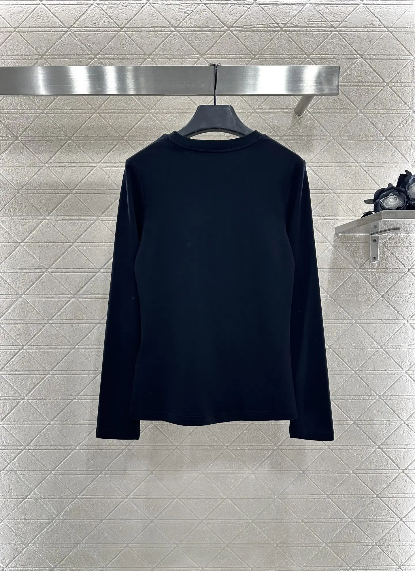 

2025 новая тонкая эластичная хлопковая рубашка с длинными рукавами и низом