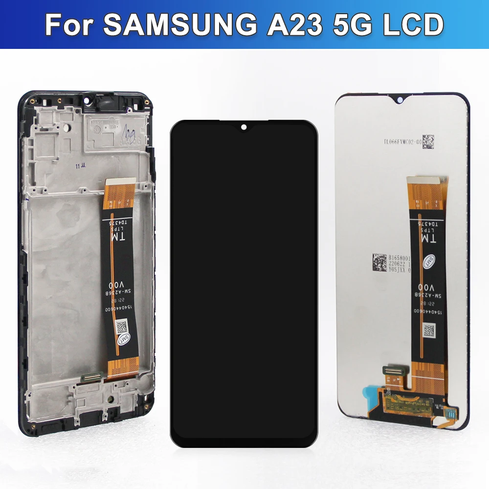 AAA Quality For Samsung A23 5G A236 A236B A236U LCD Display Touch Screen with frame Digitizer Assembly For Samsung A236U1 Screen