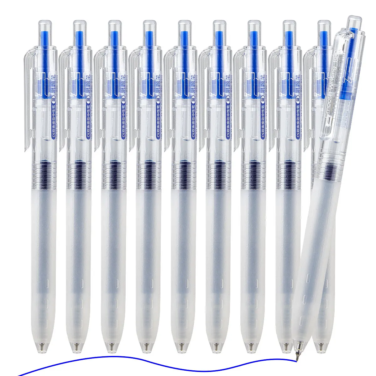 5/10Pcs Retractable Ballpoint Pens Blue Ink Smooth Writing Clip Pen for Nurse Doctor Hospital Office School Stationery