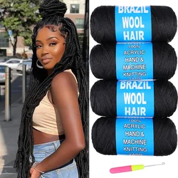 Dynawig For Braiding 70g per bundle Brazilian wool hair flame retardant synthetic fiber for box braids Senegalese Twist Braids