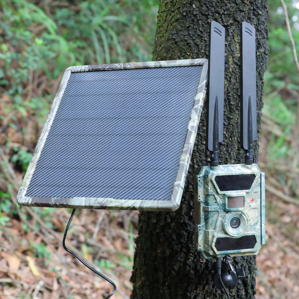 Trail Game Camera Solar Panel Kit 25000mAh 6V 9V 12V Rechargeable Solar Charger With USB/USB-C for Hunting Camera Solar Power