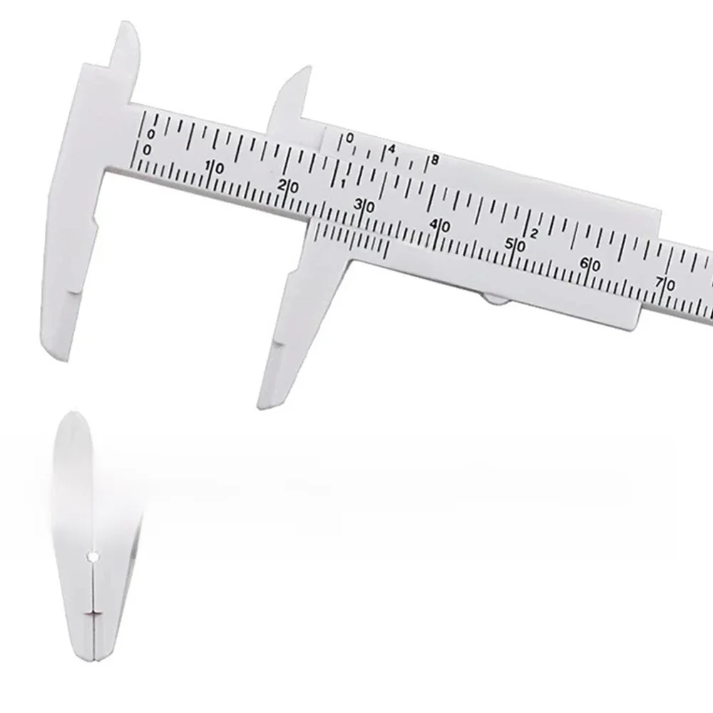 Pied à coulisse coulissant en plastique, mini outil de mesure, règle, micromcirculation, outil à main, 80mm