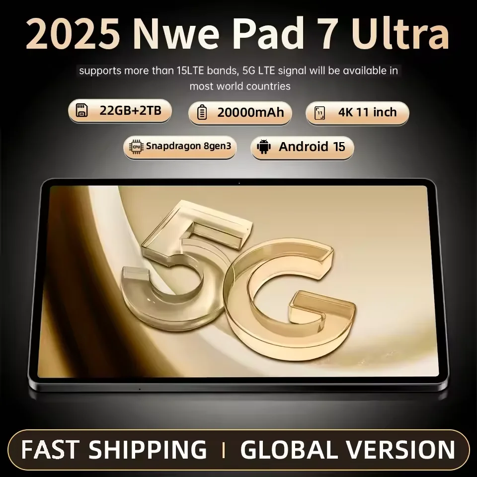 2025 Mi Pad 7 Pro Ultra dernière première tablette mondiale Android 15 Snapdragon8Gen3 11 pouces écran lumière douce WiFi GPS WPS 5G PC