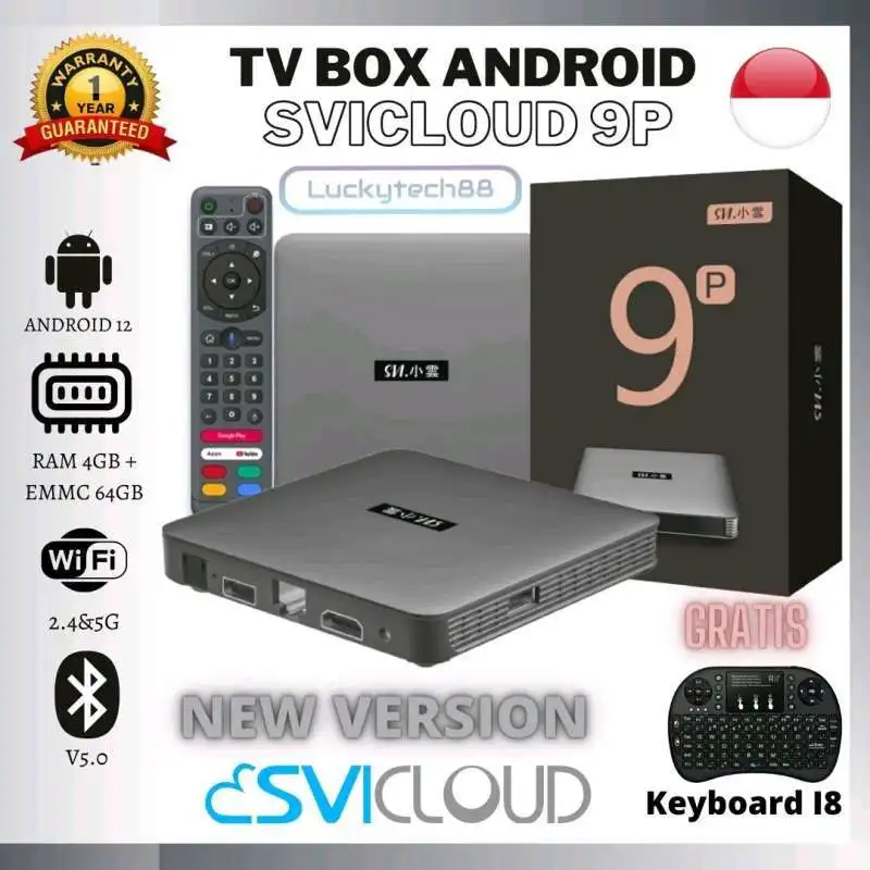 [Genuine]svicloud 9p tvbox 2024 android tv box 4GB64GB hot in Singapore Korea USA Overseas Chinese