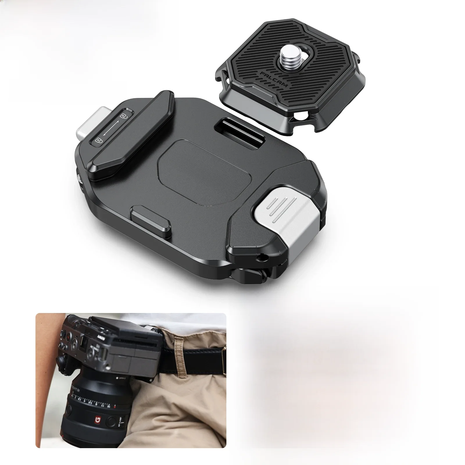 Ulanzi F38 Verbessertes Rucksack-Clip-Kit Basis V2 für Gopro Sony Canon Nikon DSLR-Kamerakäfig Schnellwechsel-Kit Basis F38 Arca-Swiss