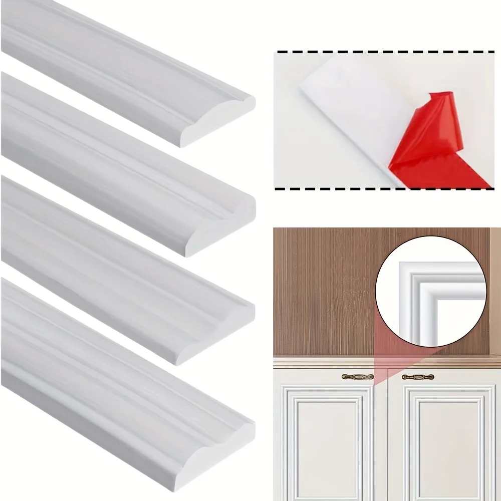 1PC 2m/78.74inch Elegant Self-Adhesive PVC Decorative Strips - Flexible and Bendable for Walls,Floors and Cabinets, Home Decora