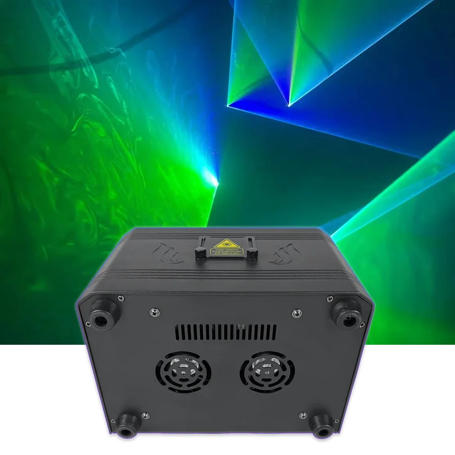 

5W RGB полноцветный анимационный лазерный светильник для сцены с DMX и управлением через приложение, диско-лазер для вечеринок, свадеб и световых шоу