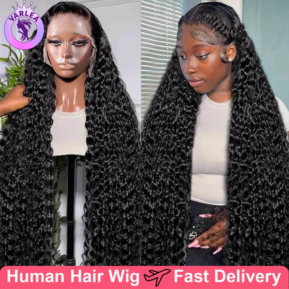 30 40 inch Deep Wave 13x6 Hd Transprent Lace Frontal Wigs Human Hair 13x4 Lace Front Wig Brazilian Curly Lace Wig Glueless Wigs