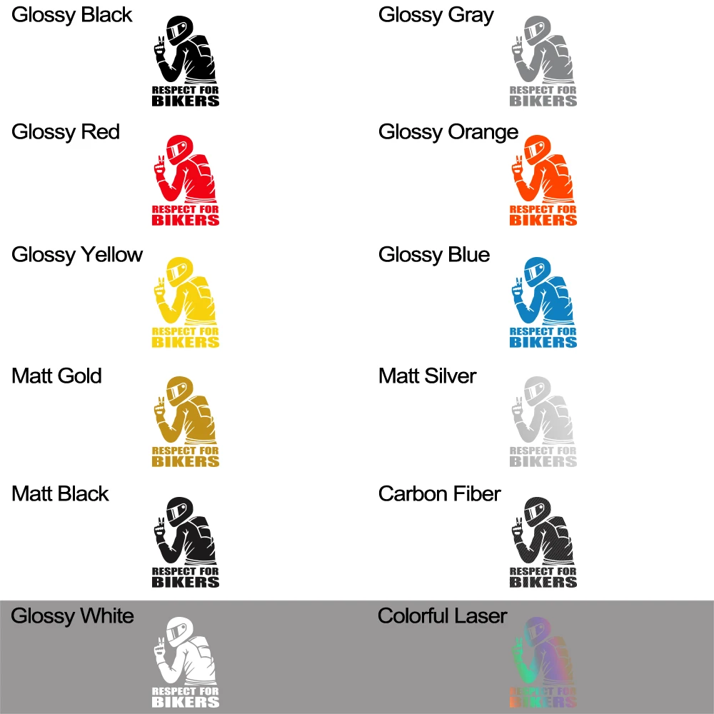 Various Sizes Respect For Bikers Car Sticker Waterproof  Sticker Decal Funny Vinyl Bike Motorcycle Auto Car Styling Decoration