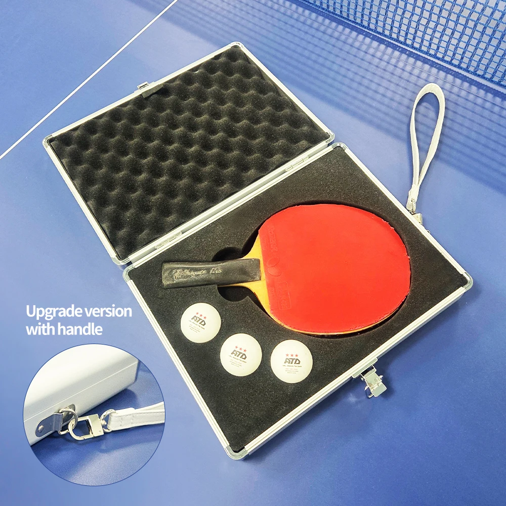 

SPP002-SILVER 29x22x5.5cm Alikan Table Tennis Racket Case Square Aluminum Material Table Tennis Case Aluminum Case