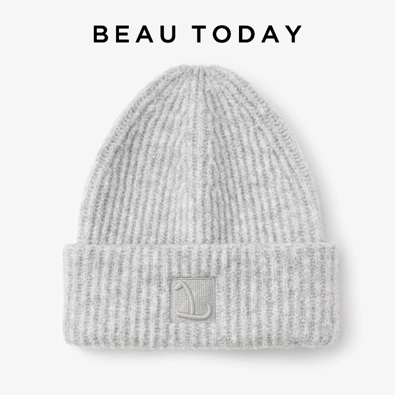 BEAUTODAY Woolen Beanies Women Solid Color Soft Warm Windproof Casual Street Style Winter Outdoor Ladies Hats Handmade 96514