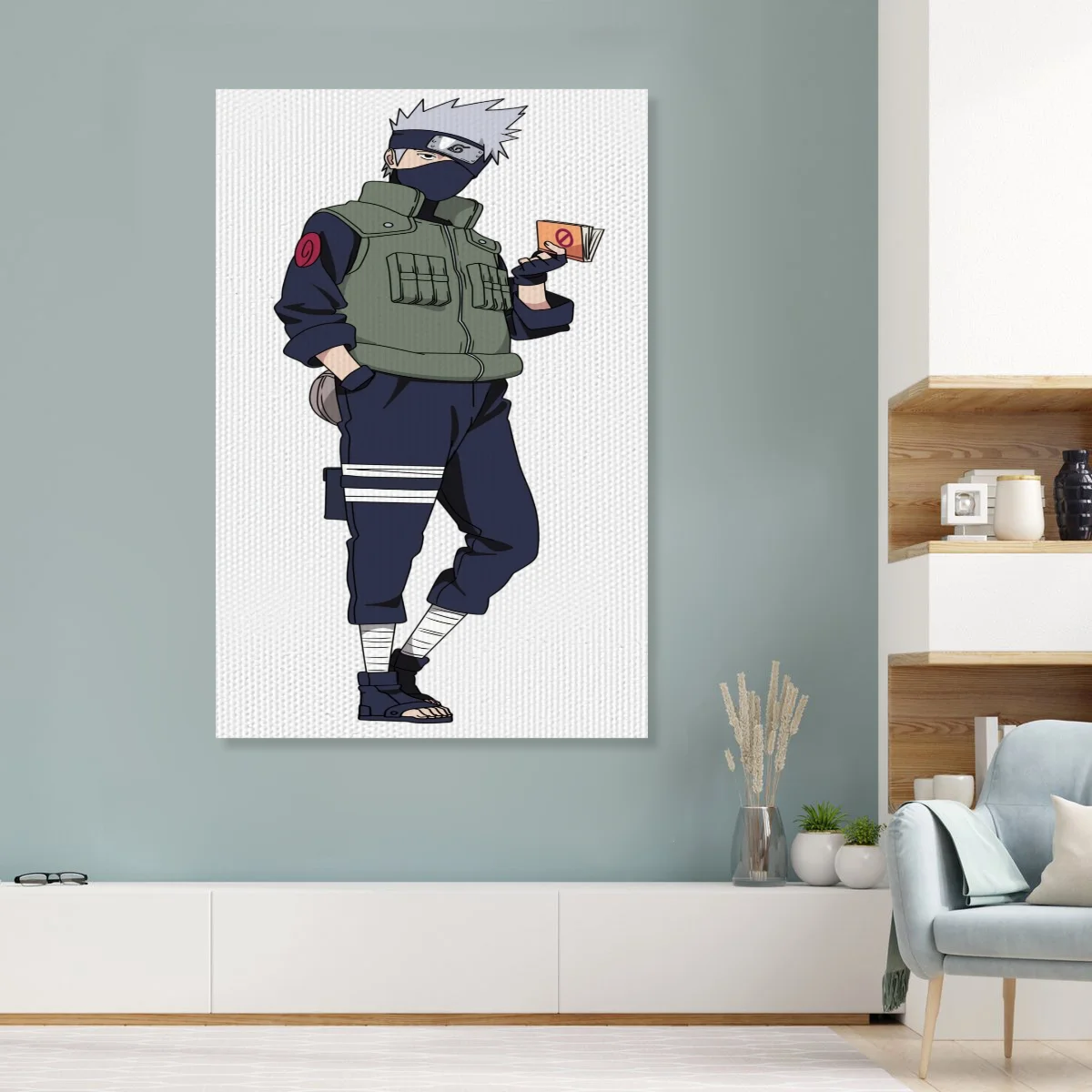 Naruto Kakashi Canvas Wall Art Anime Poster