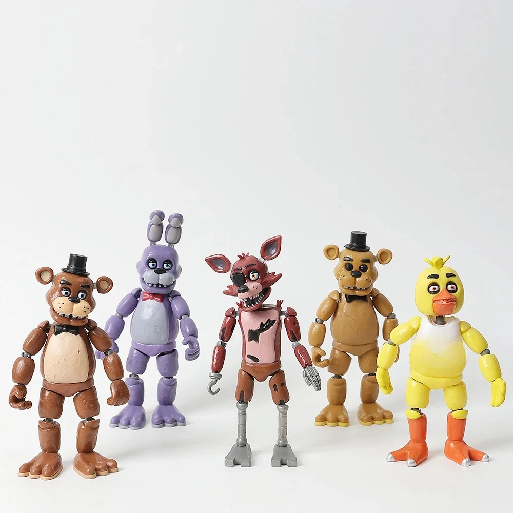 Figurine jouet articulée Freddy Bonnie Chica Foxy Nightmare de 5 pouces