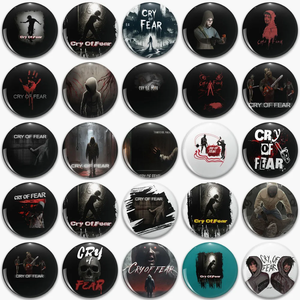 CRY of Fear Pins Badge Brooches For Game Player Gifts Hat Pin Backpack Pines Simon David Horror Hero Brooch Boys Teens Jewelry