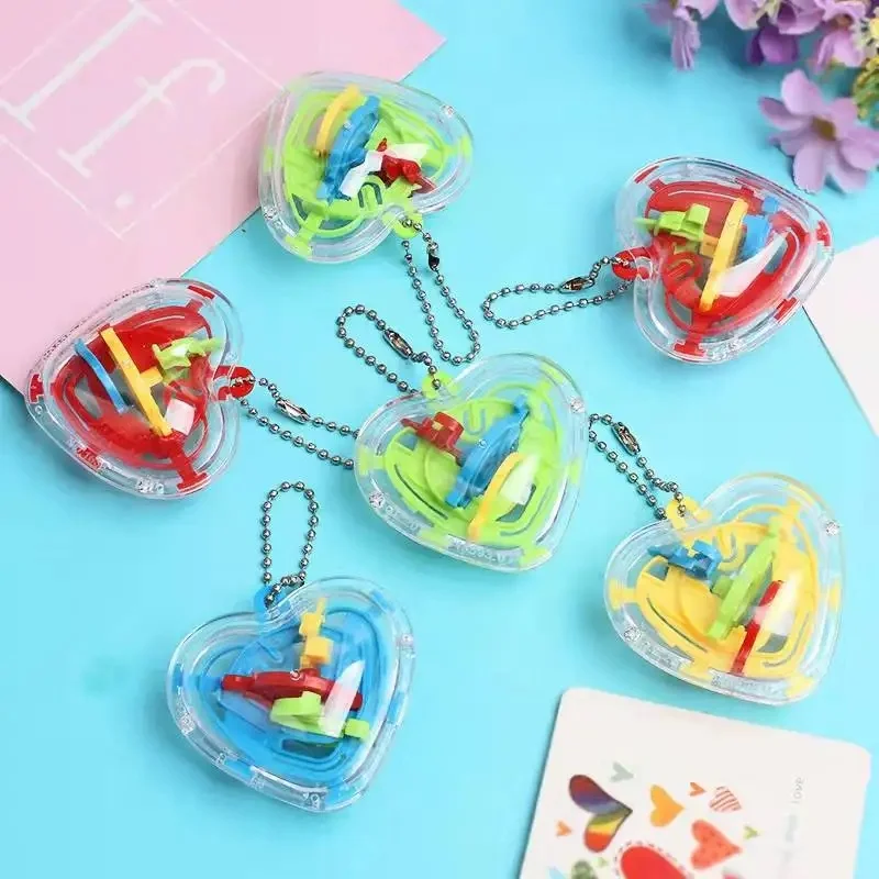 Boule de labyrinthe d'intelligence d'amour, jouets Puzzle pour enfants, Puzzle 3D, labyrinthe de perles de marche, cadeau pour enfants de la maternelle