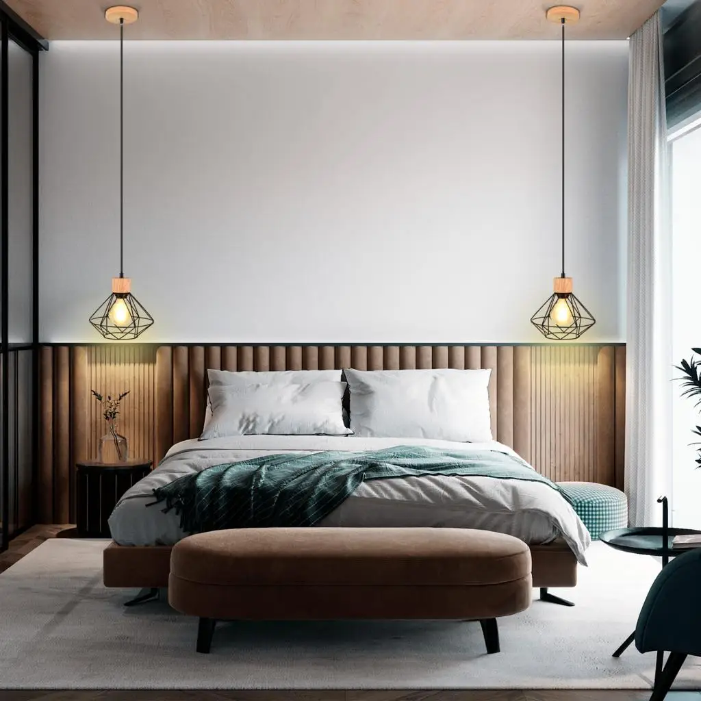 

Nordic Wooden Pendant Lights Loft Industrial Decor Modern Wood Hanging Lamp Suspension Luminaire for Living Room Fixtures E27