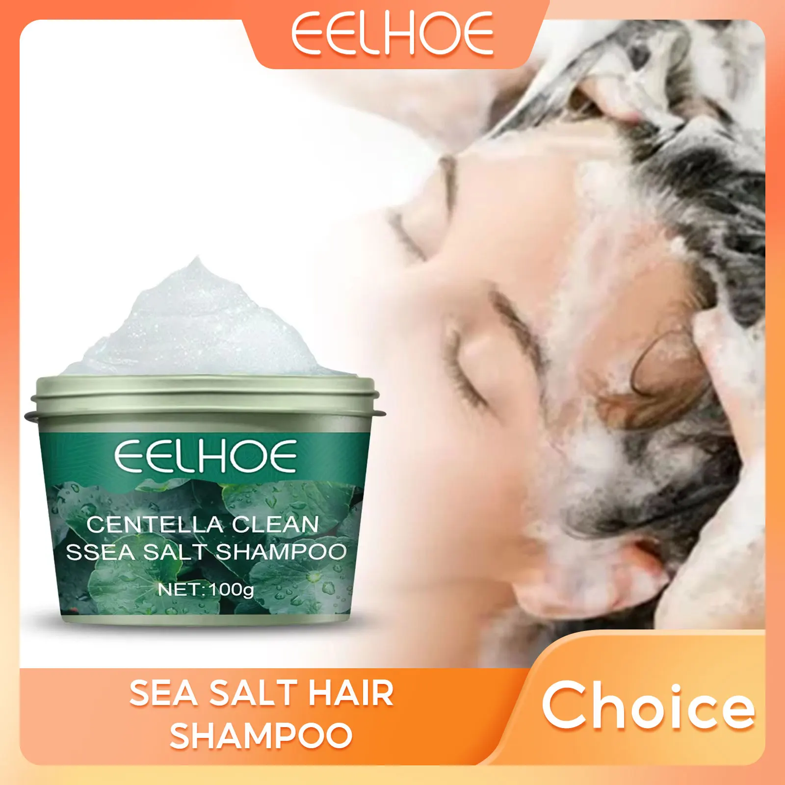 EELHOE Sea Salt Hair Care Shampoo Anti Dandruff Sclap Hair Treatment Scalp Moisturizer Oil Control Deep Cleansing Hair Shampoo