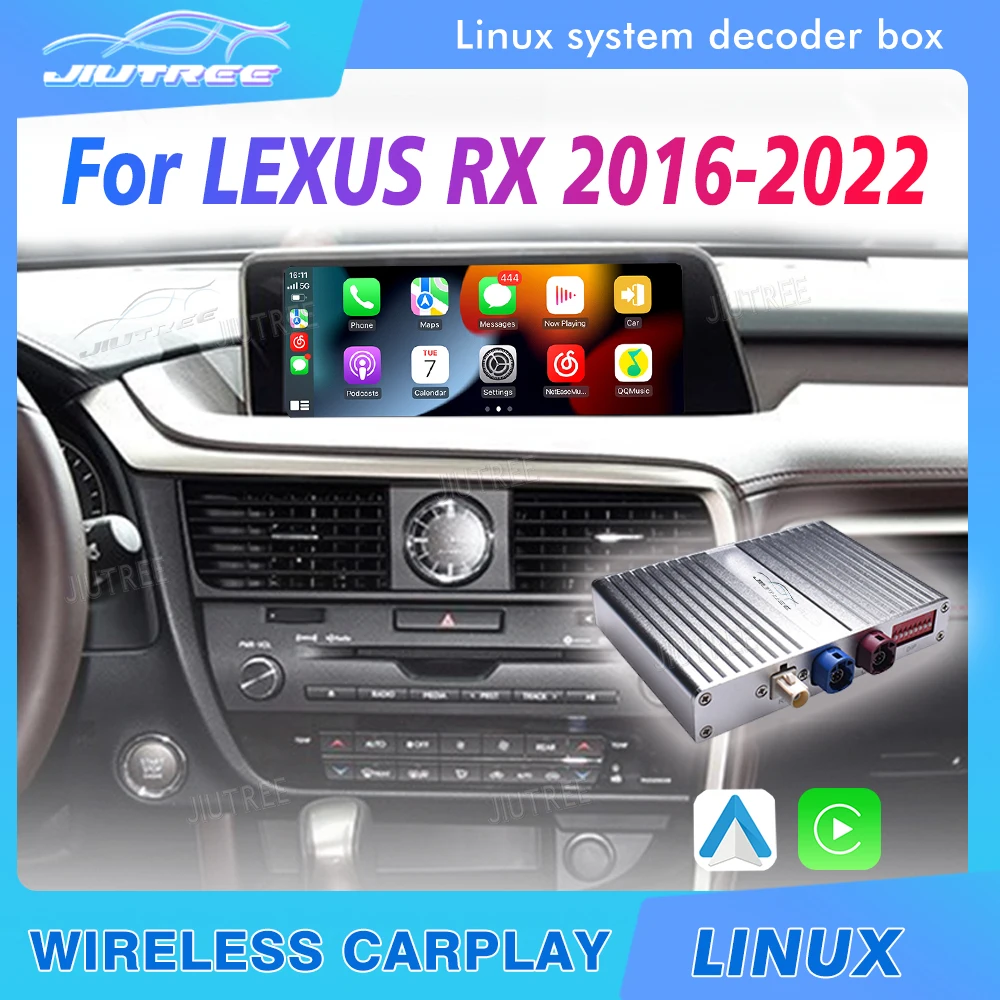 Linux System box For Lexus RX RX450h RX200t RX270 RX350 2016-2022 Wireless Apple CarPlay Android Auto Stereo Oem screen