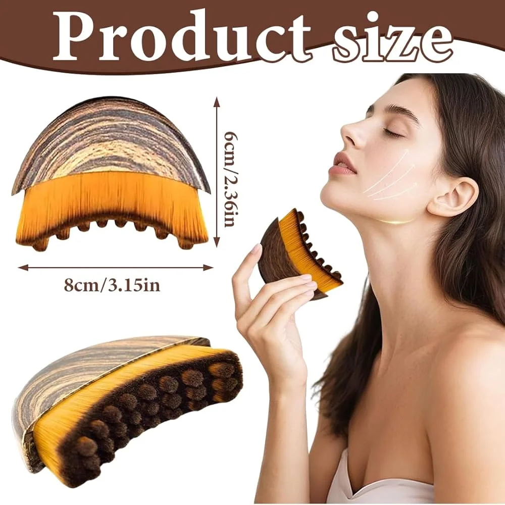 1 Piece Facial Brush for face Contour, Face Brush, Dry Face Brush,,Adapts to the Skin Precisely and Relieves Fatigue