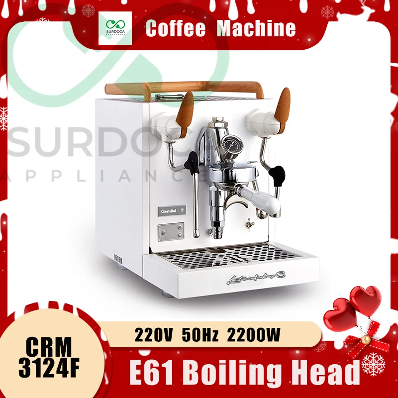 Coffee Machine CRM3124F, Italian Classic E61 Professional Brewing Head, 220V 2200W Mother and Child Boiler, Home and Commercial