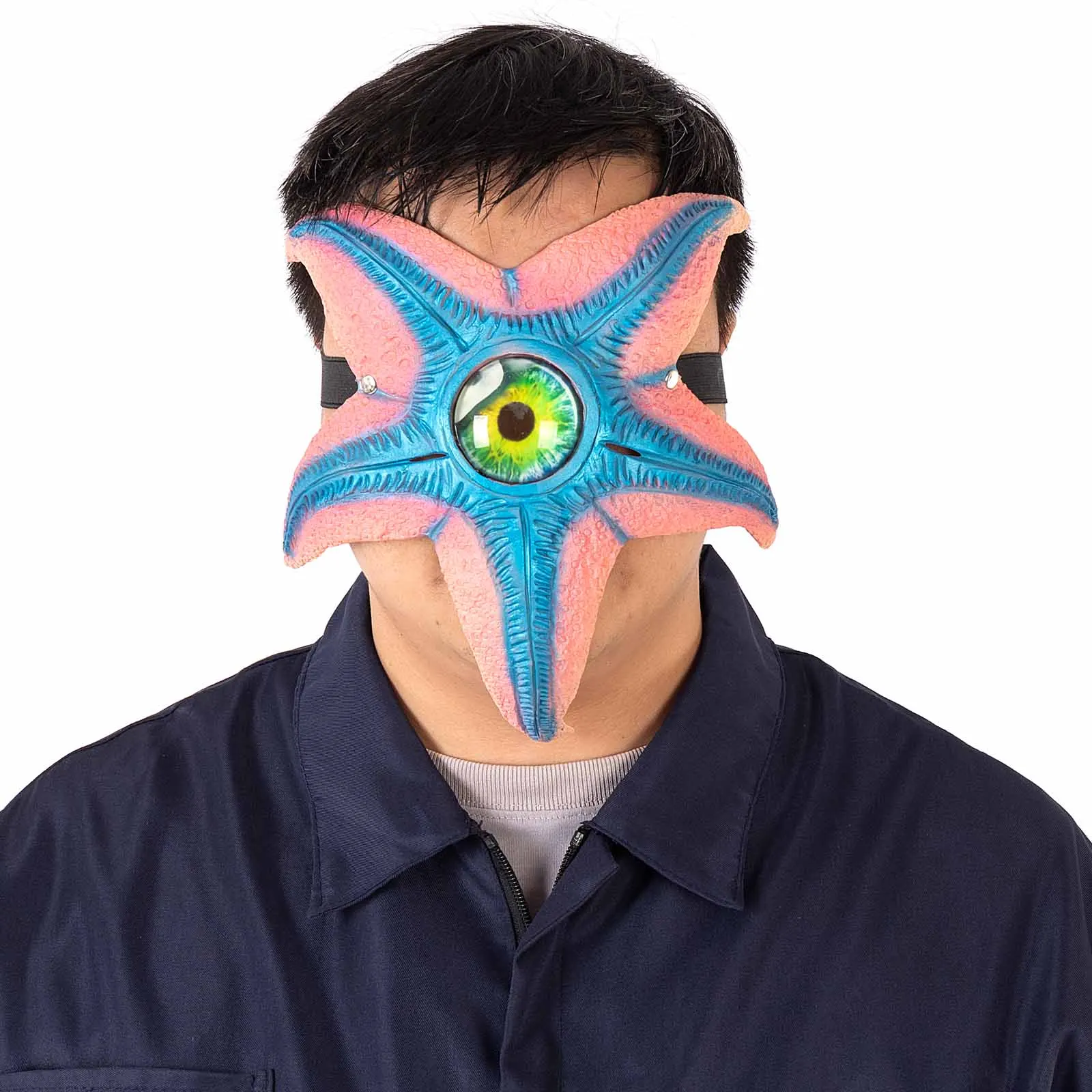 Bulex Starfish Cosplay Mask Halloween Party Scary Latex Cover Carnival Costume Headgear Adult Halloween Event Cosplay Props