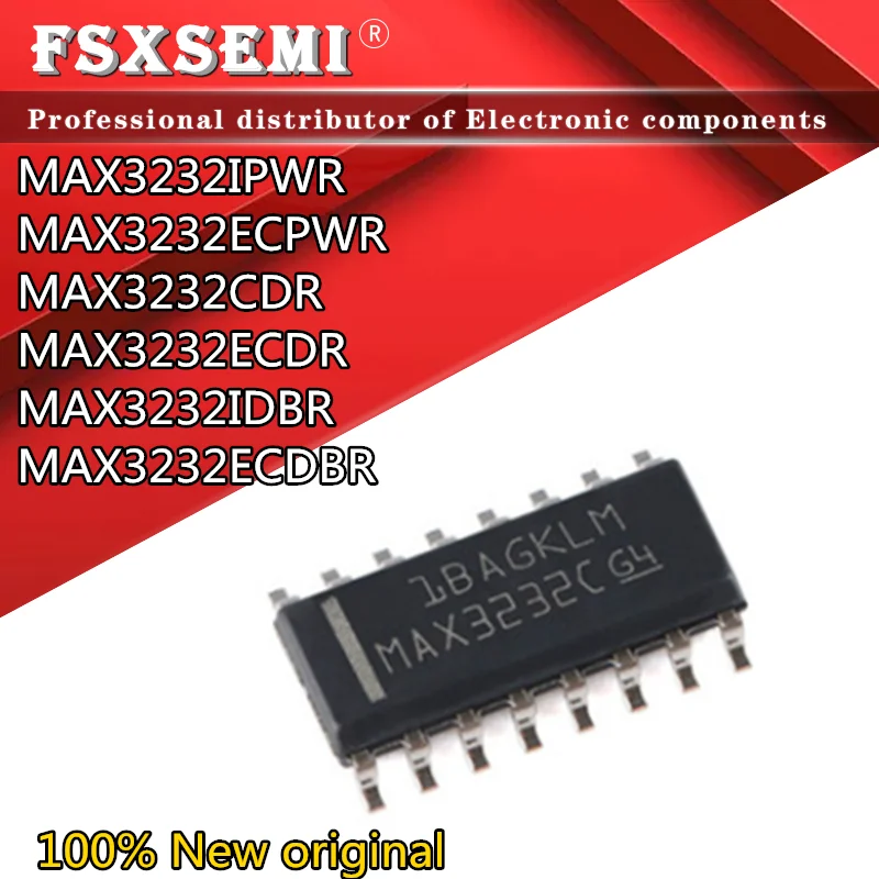 10pcs MAX3232IPWR MAX3232ECPWR MAX3232CDR MAX3232ECDR  MAX3232IDBR  MAX3232ECDBR MAX3232C MAX3232EC MB3232I MP232EC