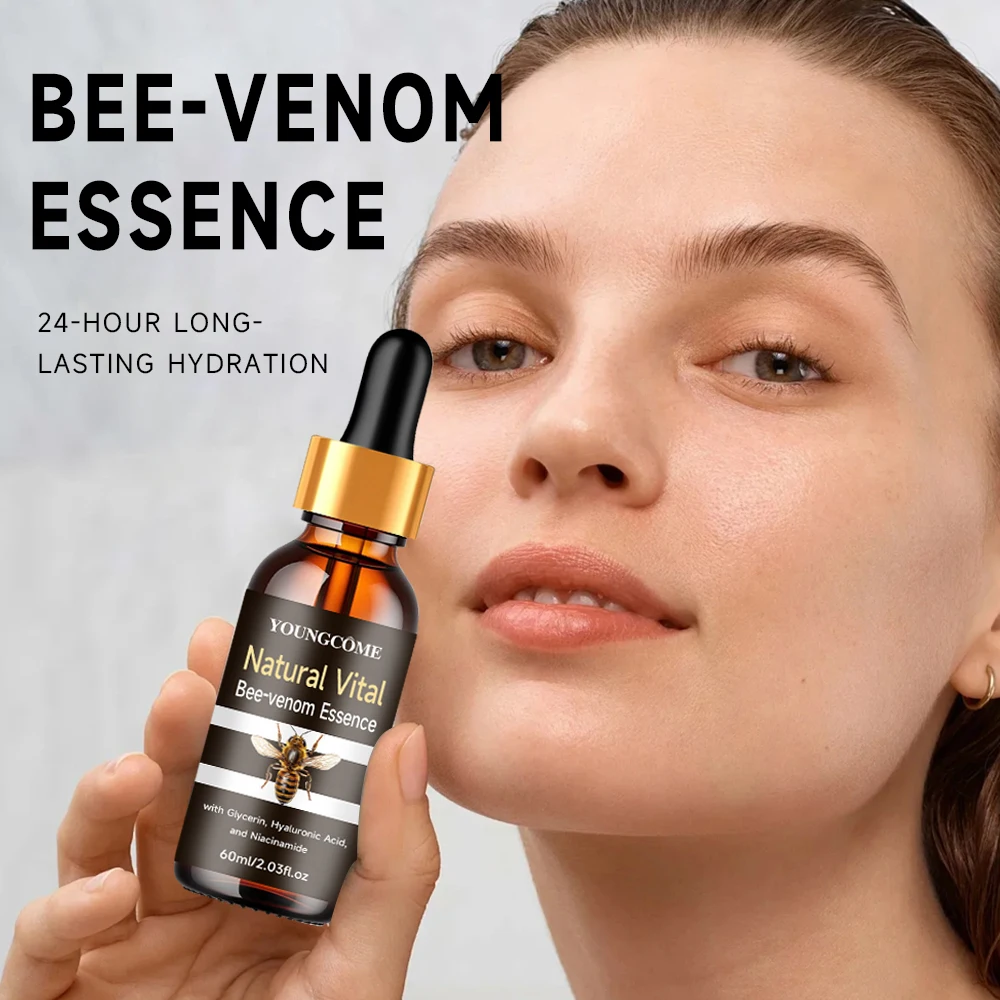 

Bee Venom Anti Wrinkle Essence Polypeptide Hyaluronic Acid Serum Repairs Dullness Moisturize Nourishes Firms Face Skin 40ml/60ml