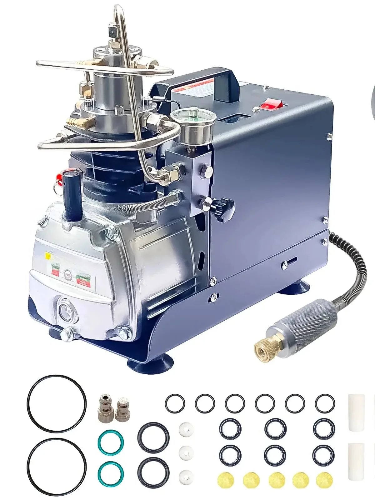 AUTO-STOP PCP LUCHTCOMPRESSOR 300bar 4500psi Hogedruk Luchtcompressor Elektrische Luchtpomp - afbeelding 2