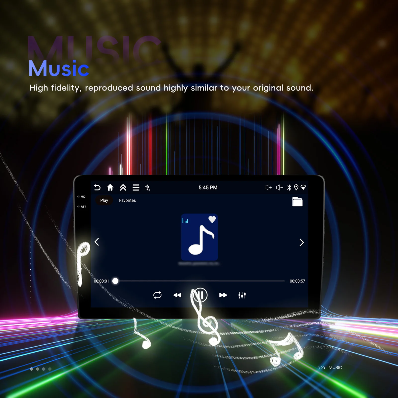 Podofo Wireless Carplay Android Auto Car Radio 4GB+64GB Stereo Multimedia Player 10 Inch GPS For Honda Fit MPV/Freed 2008-2015