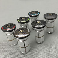 Toseek Bicycle Headset Expander Top Cap Carbon Fiber Stem Top Cap Aluminum Alloy Headset Expander Cover Bike Accessories