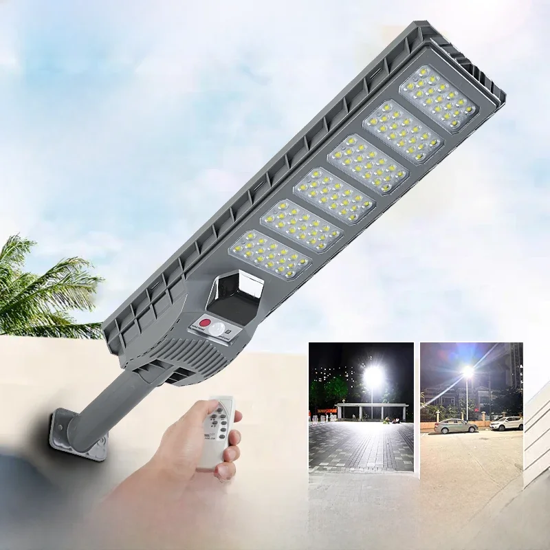 600W 20000LM grande lumière solaire pour lampe solaire extérieure lumière du soleil capteur de mouvement lumière télécommande étanche mur de rue lampe de cour