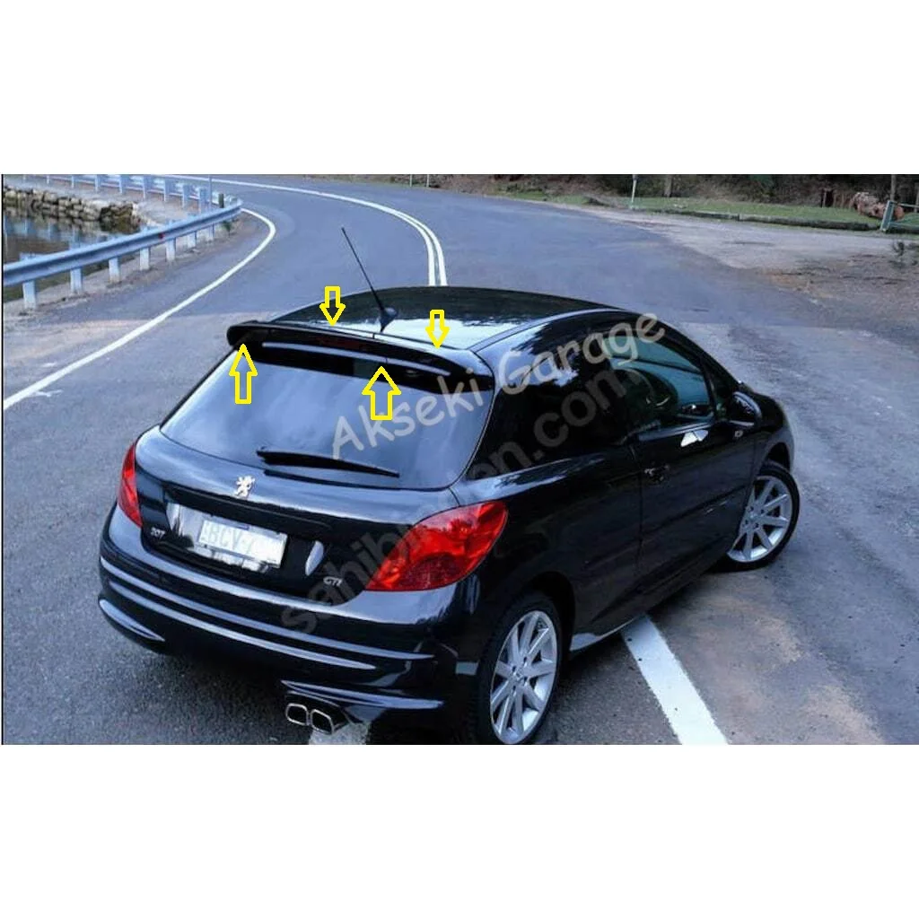 For Peugeot 207 Rc Spoiler 2006-2012 Models--Car Styling Auto Accessories Body Kit Diffuser Antenna Battery Tires