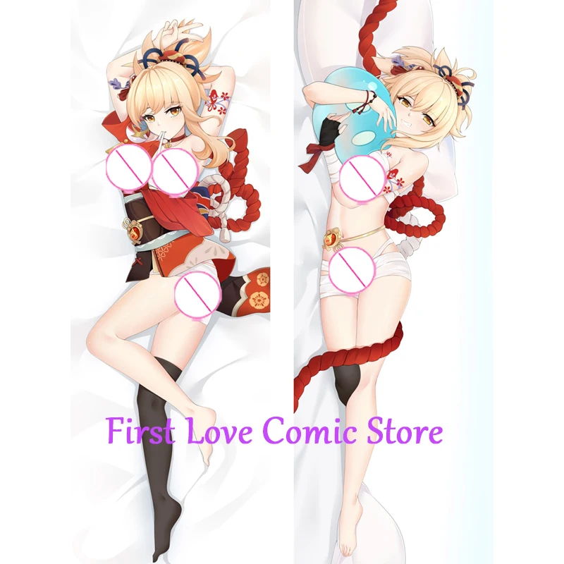 

Dakimakura Anime Pillow Case Genshin Impact Yoimiya Pillow Cover Halloween Christmas Decoration 2023