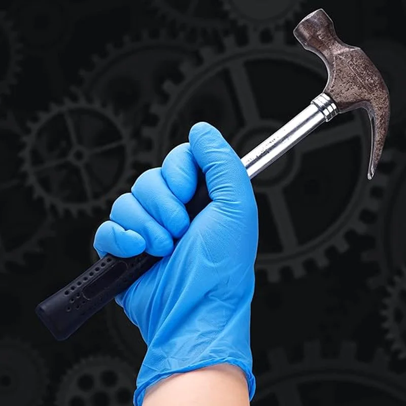 

Disposable NBR Nitrile Gloves, Rubber Material, High Elasticity & Tear-Resistant, Thickened & Fit, Non-Irritating, for Dishwashi