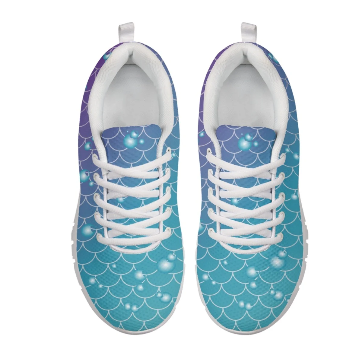 INSTANTARTS Light Non-Slip Vulcanized Shoes Fish Scale Design Breathable Women's Sport Sneakers Shockproof Walking Flats Zapatos