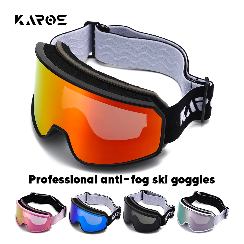 

KAROS Ski Goggles Anti Fog Skiing Mask Men Women Snow Mountaineering Eyewears UV400 Glare Protection Snowboard Sport Glasses