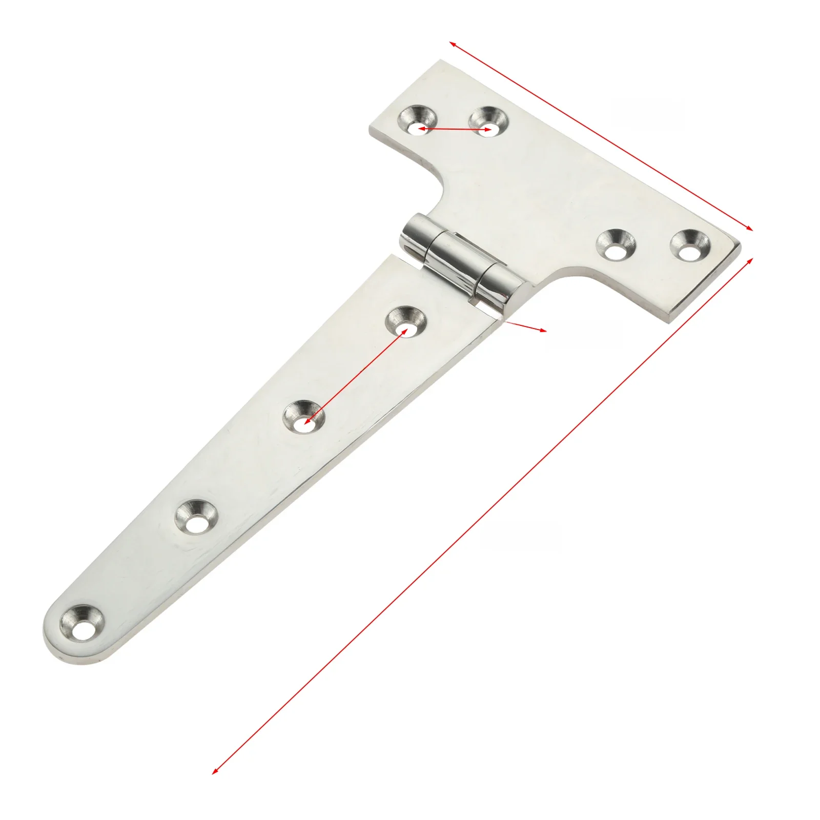 8 cal Heavy Duty Marine 316 ze stali nierdzewnej Tee zawiasy łódź Caravan szafka rzucić ogród drewniane drzwi i bramy T zawias sprzętu 1pc — zdjęcie 2
