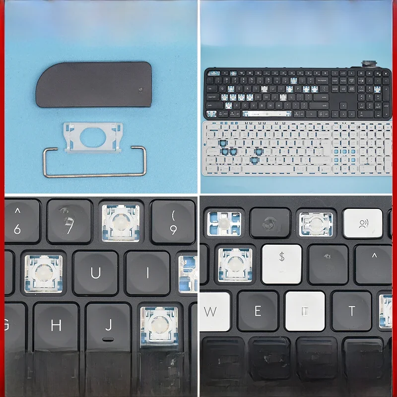 Zamienny Keycap, Nakładka na Klawisz & Mechanizm Nożycowy & Zawias do Klawiatury Logitech Mini Craft MX YR0073/2 YR0064, Klawisze i Klipsy, Szary Biały Czarny — zdjęcie produktu 7