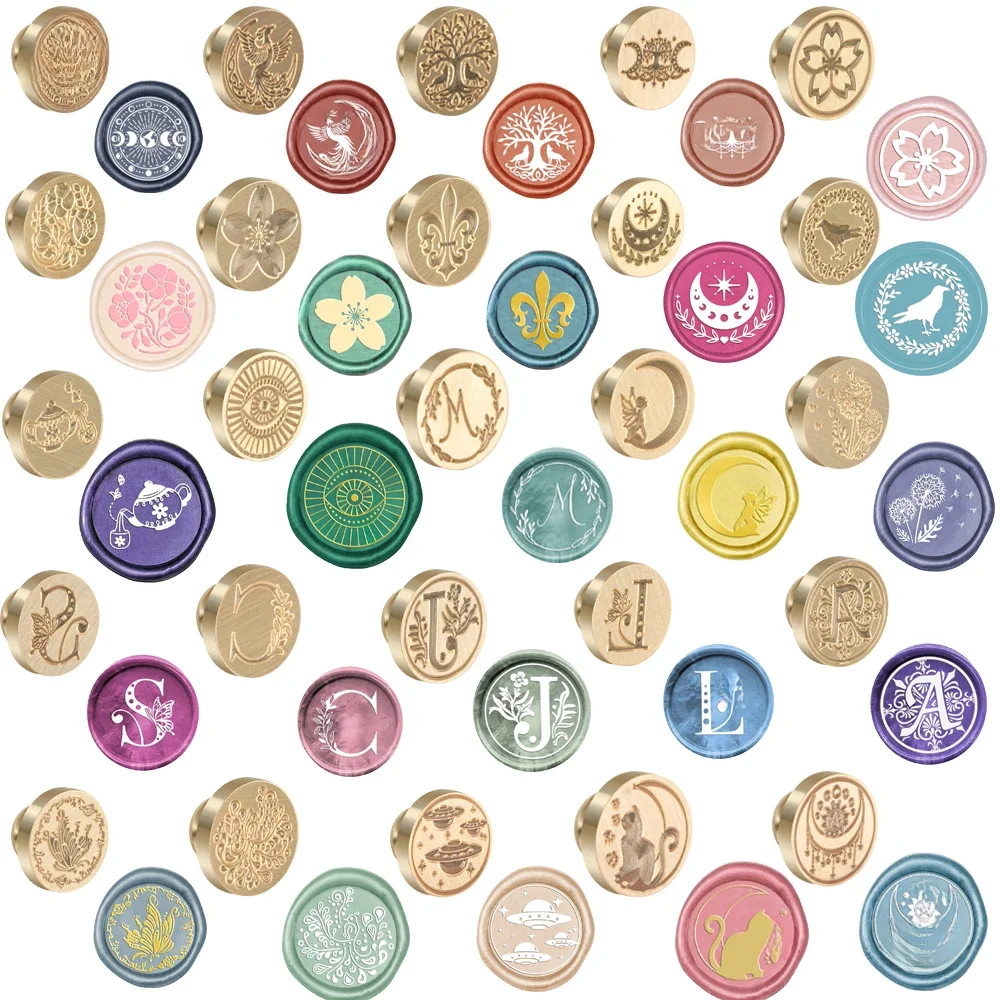 Kersenbloesem Hoofdletter Maan Kat Was Zegel Zegel Diy Ambachtelijke Benodigdheden Scrapbooking Kerst Bruiloft Uitnodiging Decoratie - afbeelding 2