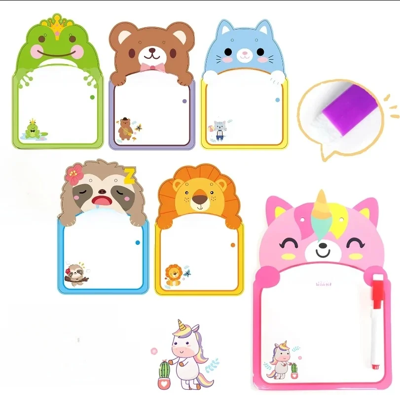 Bloc-notes effaçable pour bébé, comprend un stylo, animal mignon, fait saillie, écriture manuscrite, réutilisable, divers styles disponibles