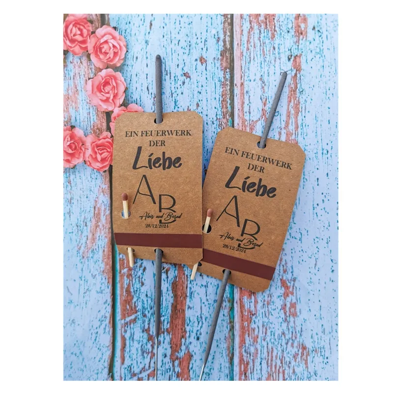 

50pcs Hochzeit Wunderkerzen Etiketten Personalisierte. Für Hochzeit, Party, Jubiläum oder zur Verlobung