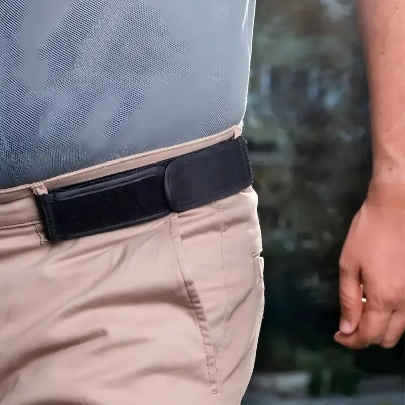 Cinto Masculino Elástico Sem Fivela (2 Unidades), Ultra Macio e Confortável, Cinto de Calça Sem Botão, Moderno