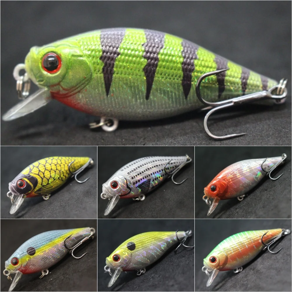 wLure Crankbait Fishing Lure 6.5cm 7.4g Flat Body Wide Wobbler Musky Bait Floating Tank Tested Hard Bait Variant Colors C547