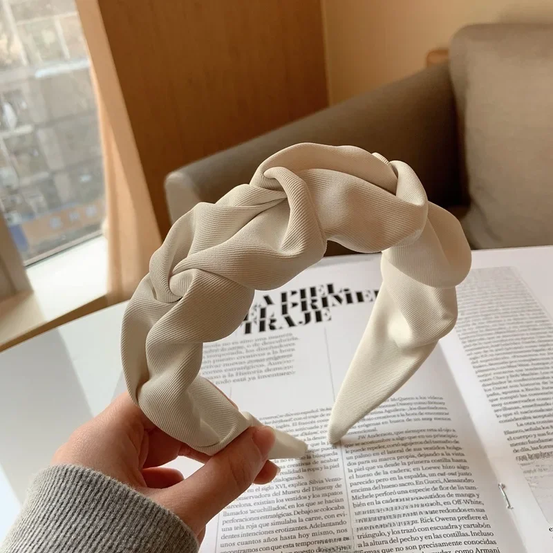 Bandeau de cheveux pour femmes, couleur unie, pliable, cerceau multi-usages, bandeau de luxe de styliste, accessoires pour cheveux