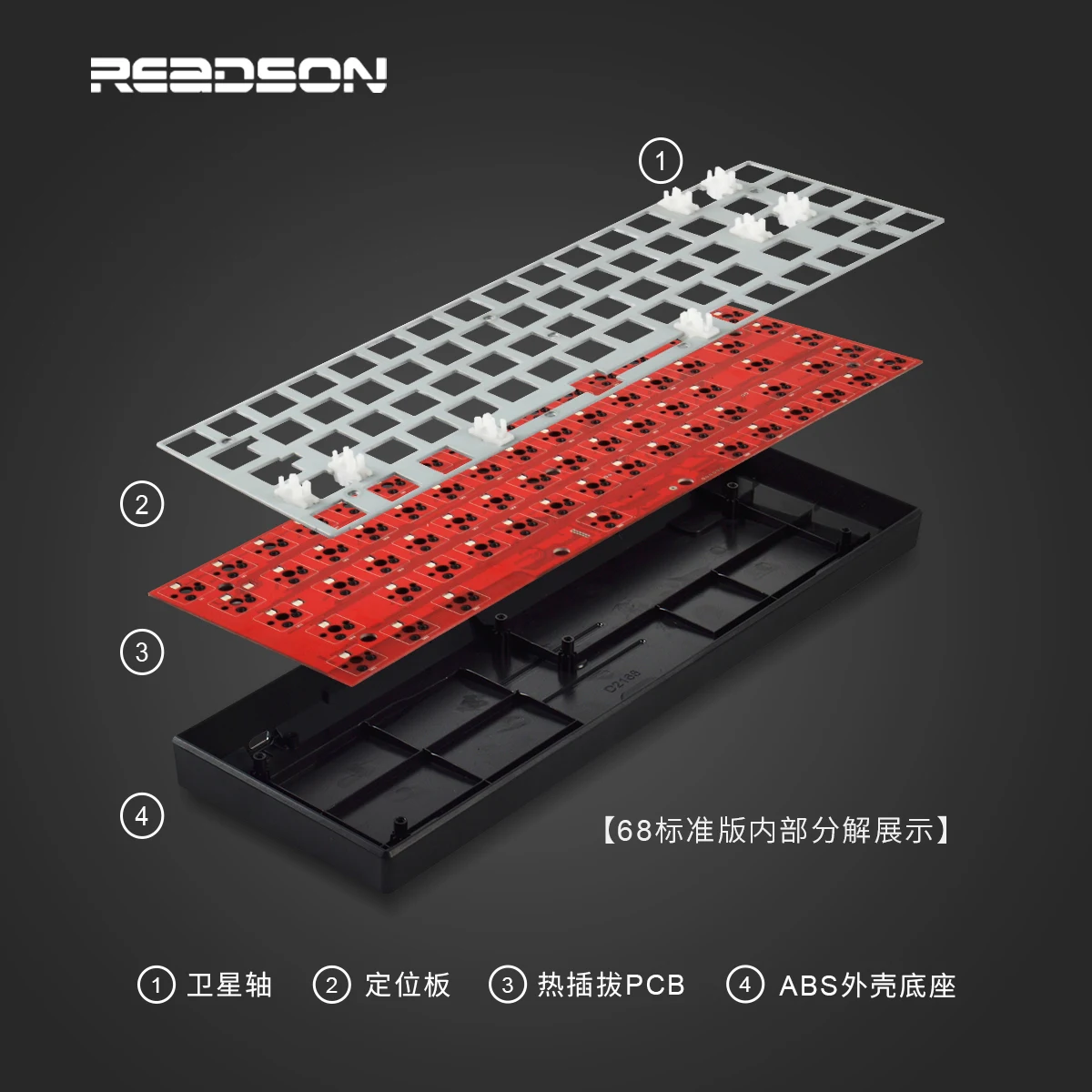 Three mode 68 kit RGB Bluetooth wireless mechanical keyboard customization kit shaftless DIY assembly